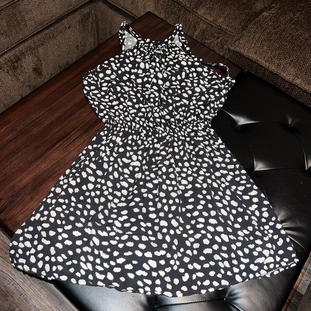 Black and White Polka-Spot Midi Dress Fun and Flirty
